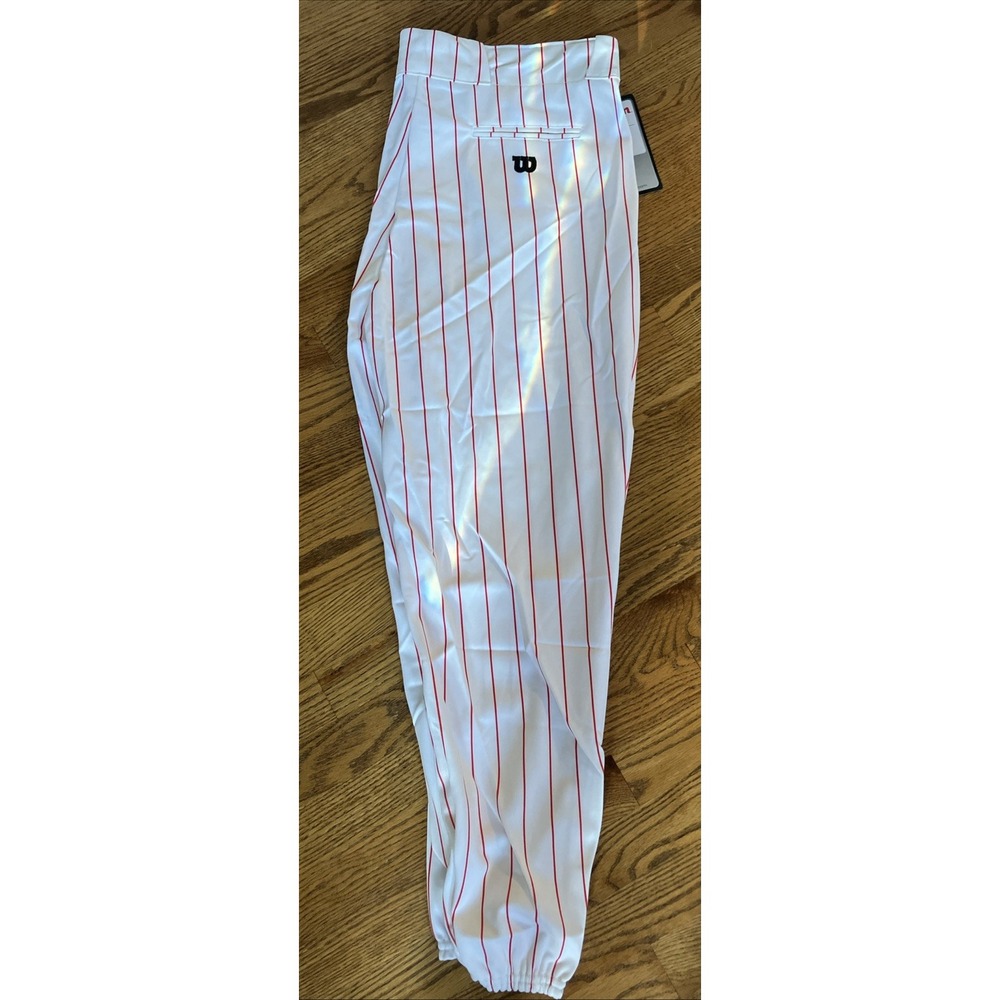 WILSON red pinstripe BASEBALL PANTS men's XL NEW WITH TAGS